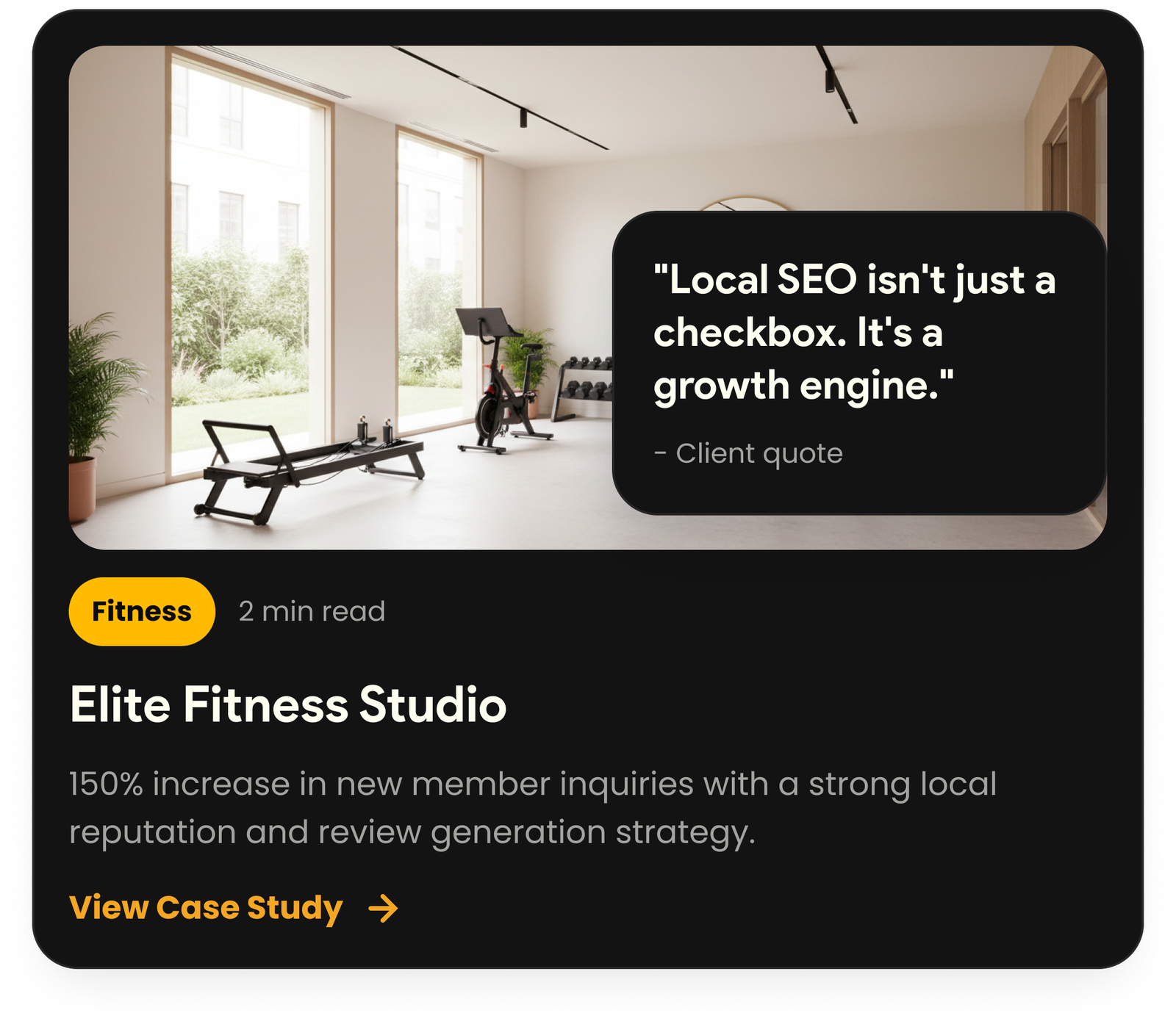 Elite Fitness Studio case study